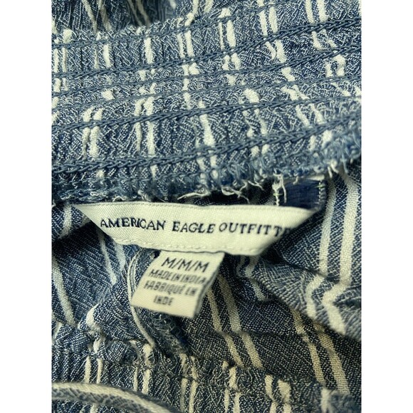 American Eagle Striped Wrap Shorts Medium Striped 2 inch Inseam Beach Summer - Picture 7 of 9